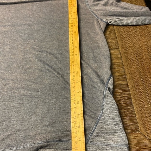 CHAMPION Womens Shirt Size L(12-14) Long Sleeve Striped Print Gray Active Top. - Picture 7 of 9